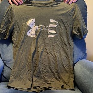 Under Armour Men's Green T-Shirt with Logo